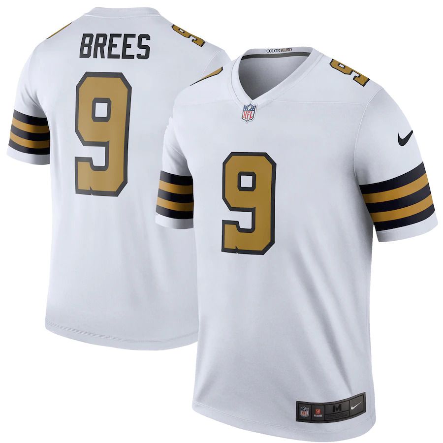Men New Orleans Saints #9 Drew Brees Nike White Color Rush Legend NFL Jersey